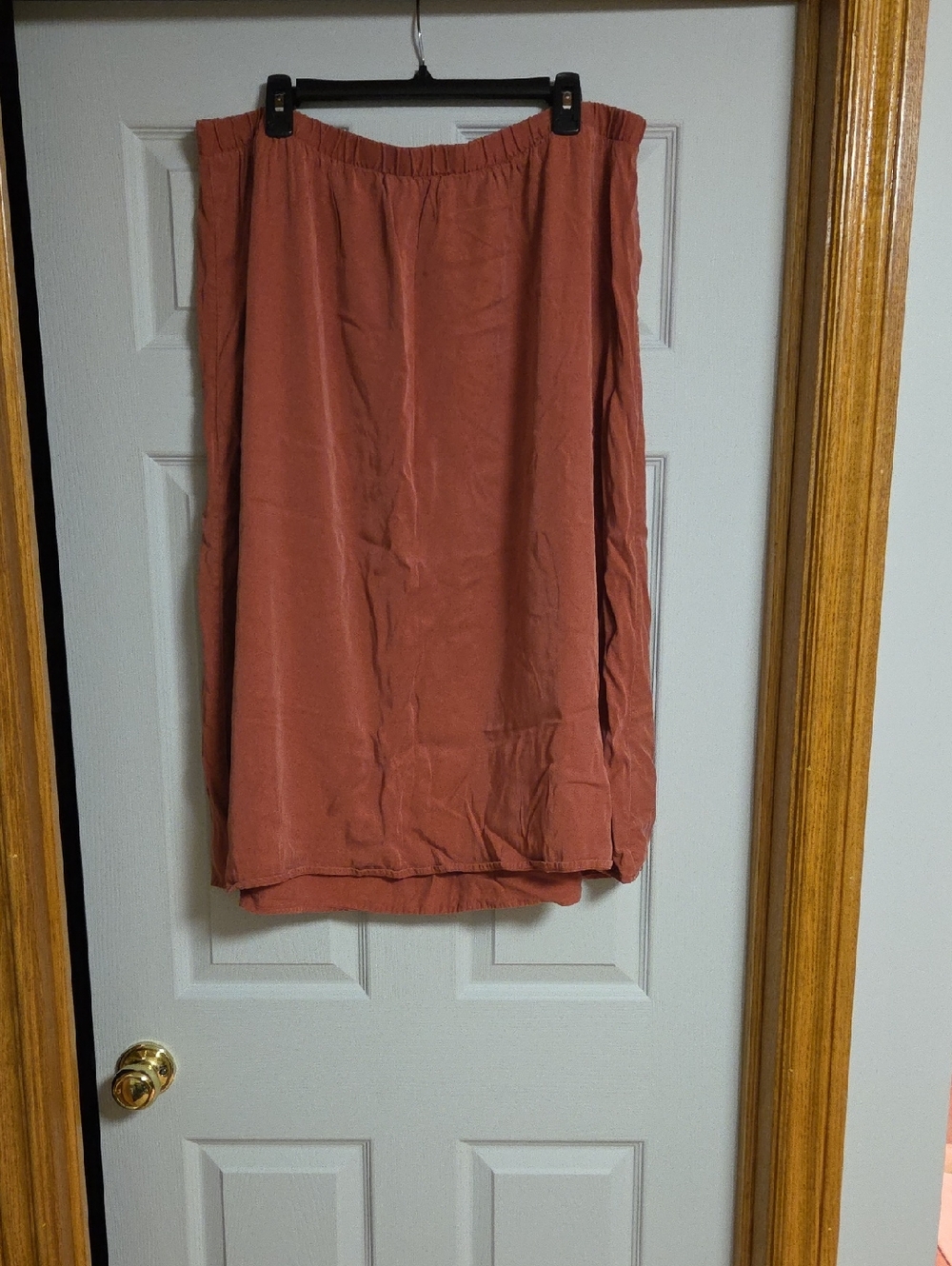 Old Navy Women's Midi Skirt in Rusty Terracotta